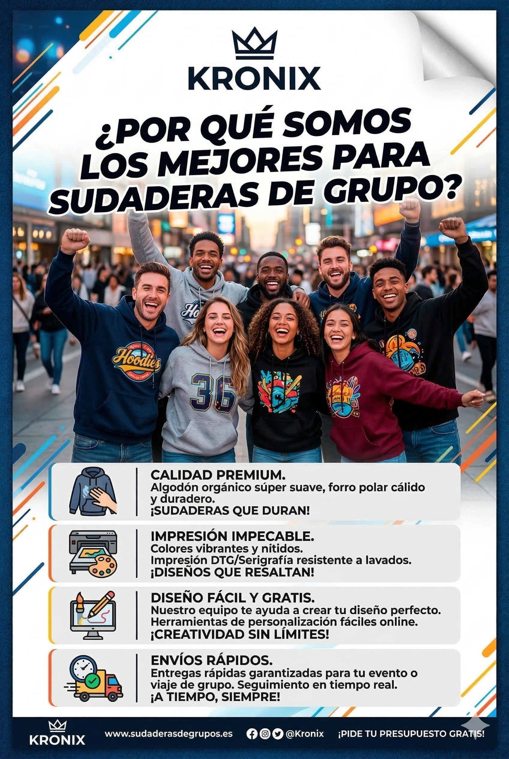 Por qué somos la mejor opción para hacer sudaderas para grupos